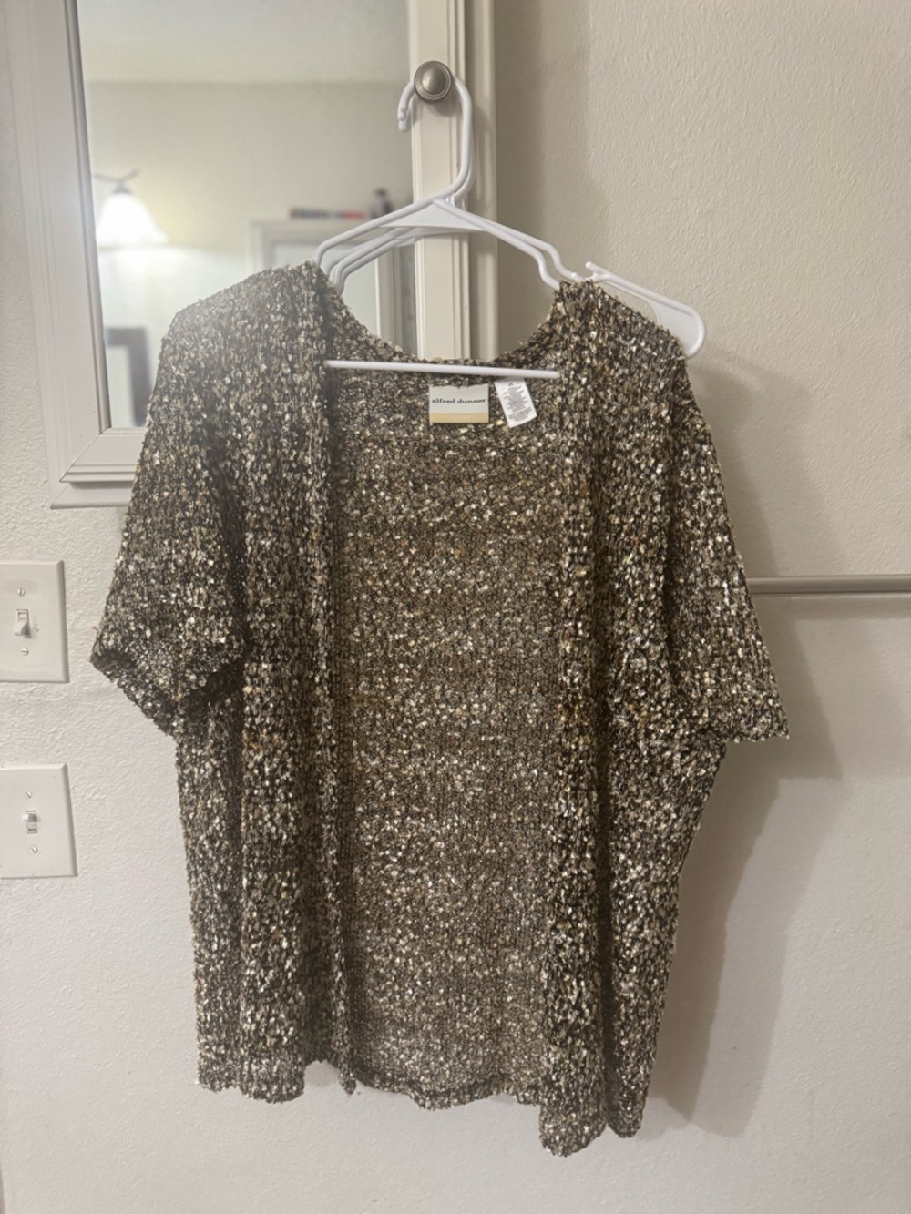 Alfred Dunner Short Sleeve Open Blouse
